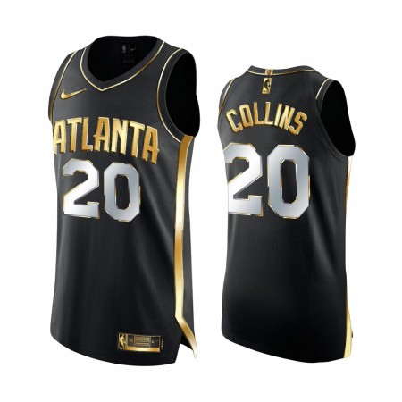 Maillot Basket Atlanta Hawks John Collins 20 2020-21 Noir Golden Edition Swingman - Homme